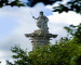 View of the top of the Duke of Argyl's monument showing the detail of the statue of Minerva.  (Note the owl at her feet)