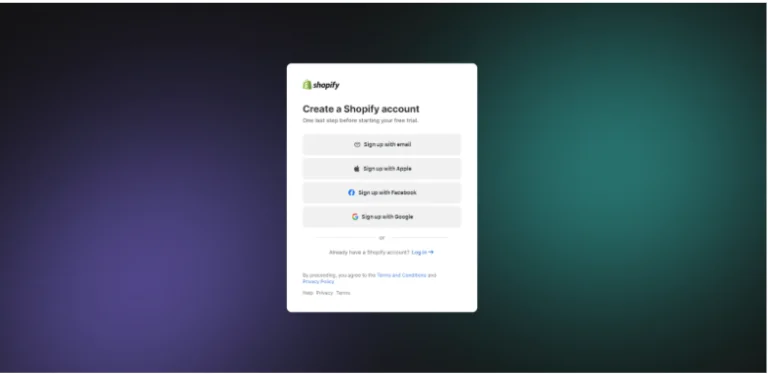 Create Your Shopify Account